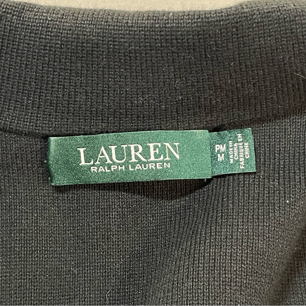 Lauren Ralph Lauren Combed Cotton-Blend Sweater Blazer - Womens Petite Medium - Picture 4 of 14